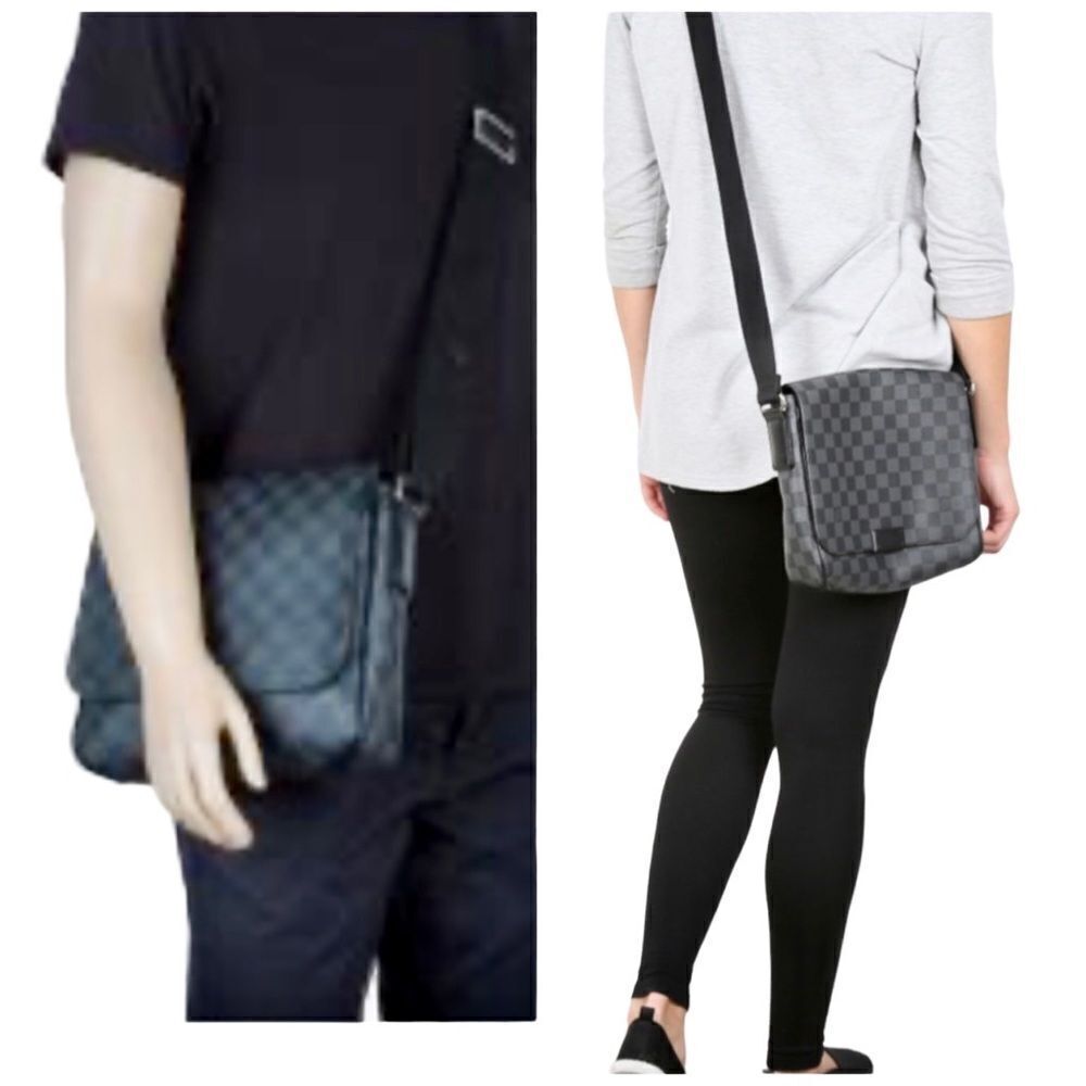 LOUIS VUITTON Damier Graphite District PM Shoulder Crossbody Bag 💼 - Picture 5 of 17